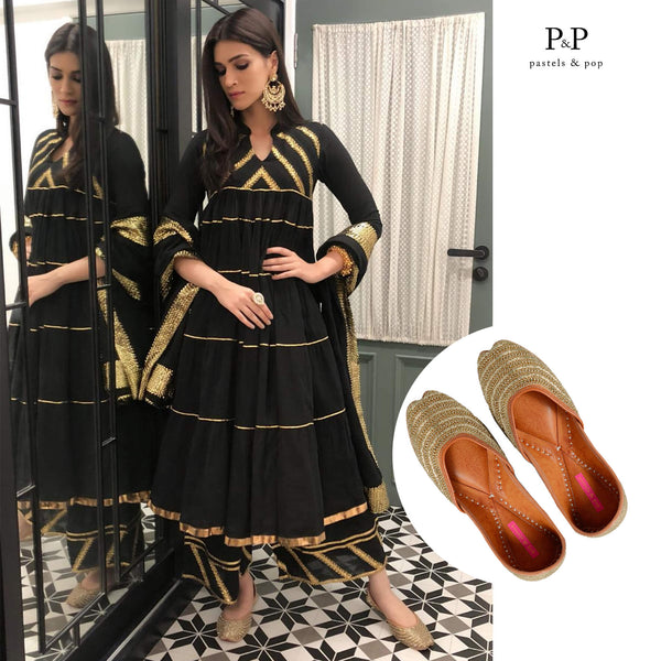 Kriti Sanon with Golden Designer Jutti
