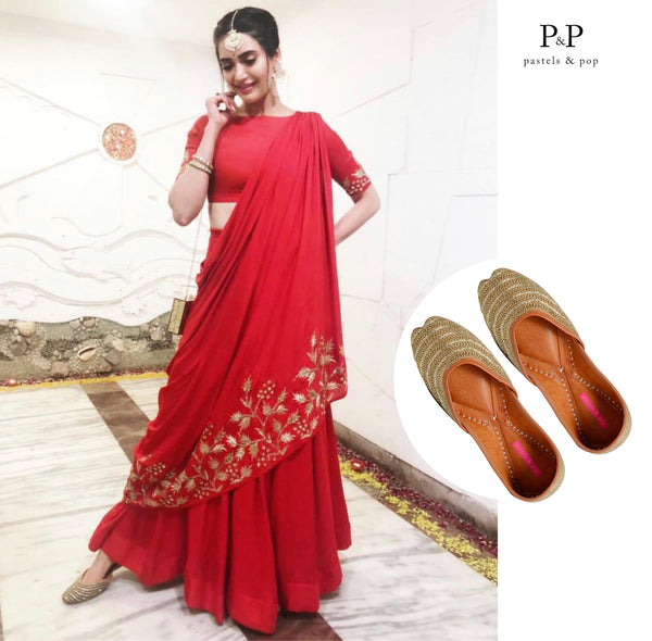 karishma tanna in Pastels and Pop juttis