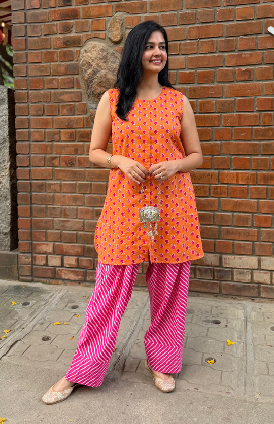 ORANGE BLOSSOM KURTA SET